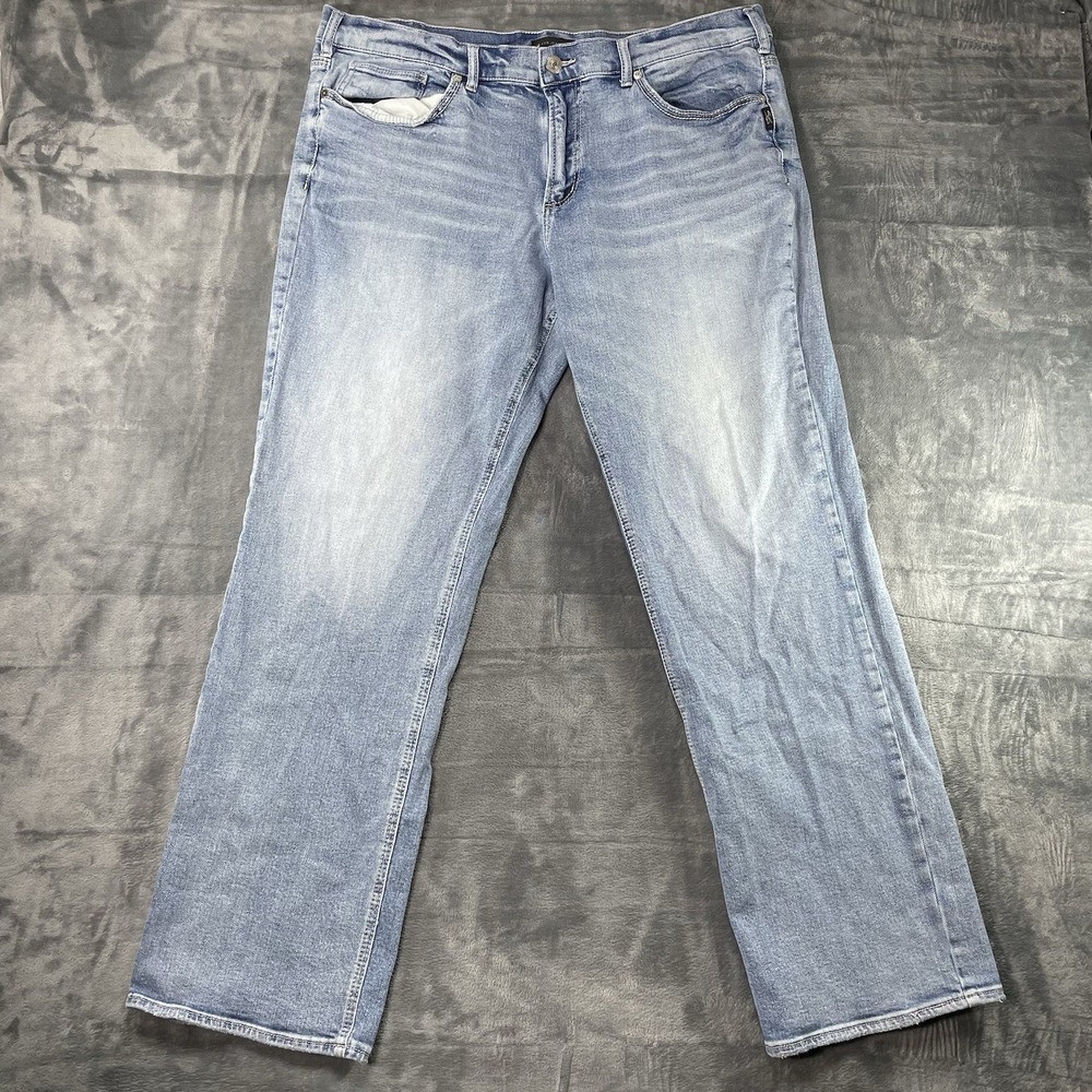 Silver Jeans‎ Gordie Mens Distressed Denim light Blue Jeans 38x34 FITS 40x33